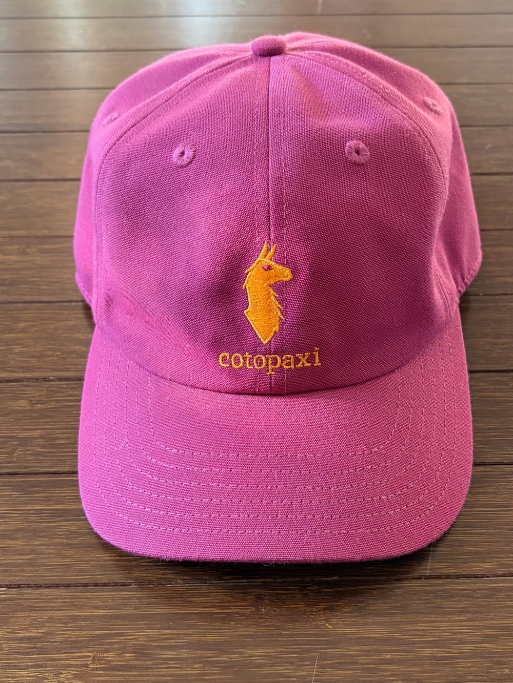 Cotopaxi Dad Hat Llama Logo Adjustable Strapback Raspberry Pink Size OSFA